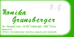 monika grunsberger business card